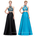 Grace Karin 2 Stücke Deep Sky Blue Sequined Satin Formal Ballkleid Free Prom Dress Vestidos de Fiestas GK000107-2